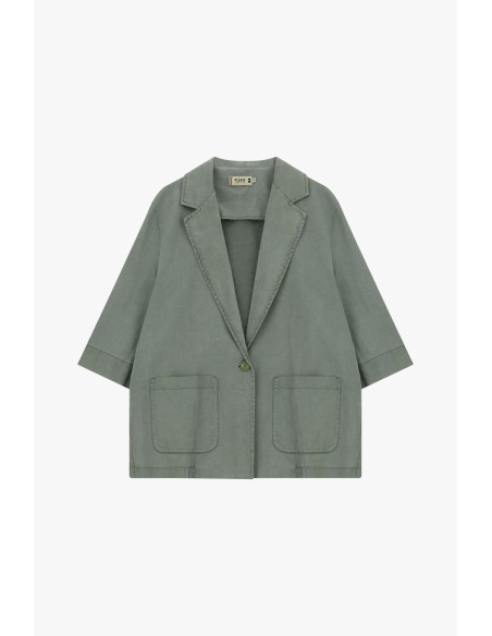 Blazer oversize com bolsos frontais e mangas largas Please