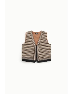 Gilet Con Motivo Geometrico E Frange Dixie - Vestiti Firmati Life S... 2