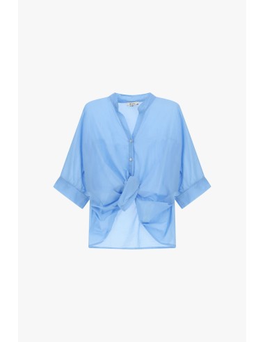 Camicia Cropped Con Nodo Frontale E Maniche Risvoltate Dixie - Vest...