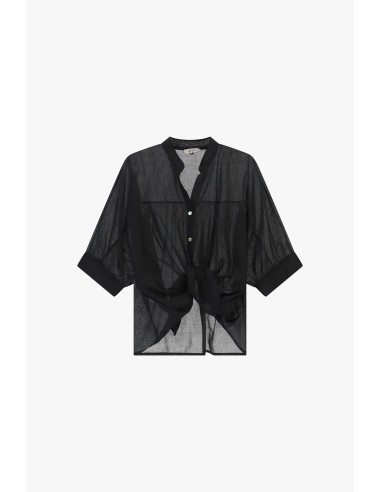 Camicia Cropped Con Nodo Frontale E Maniche Risvoltate Dixie - Vest...