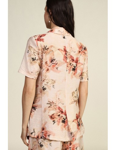 Blazer com estampa floral, mangas curtas Dixie