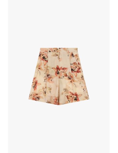 Shorts de corte regular, cintura alta, com padrão floral Dixie