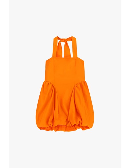 Vestido curto com alças largas e barra em balão Dixie