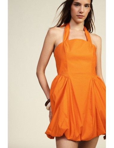 Vestido Curto com Alças Largas e Barra em Balão Dixie