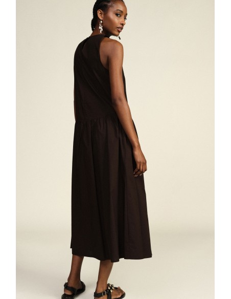 Vestido Midi Evasê Sem Mangas Dixie
