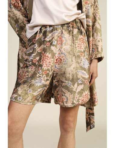 Shorts de corte regular com estampado floral elástico Dixie