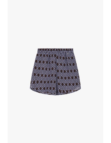 Shorts de corte regular com motivo geométrico e elástico Dixie