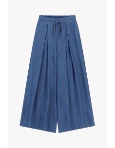 Pantaloni Palazzo Con Pieghe E Vita Elasticizzata Dixie - Vestiti F... 2