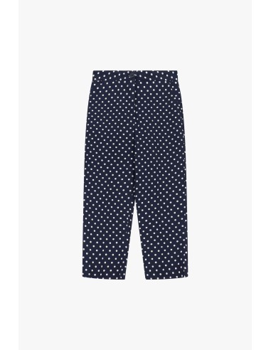 Calças Cropped às Bolinhas com Cintura Regular Dixie