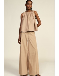 Pantaloni Palazzo Con Vita Elastica E Dettaglio Bottone Dixie - Ves...