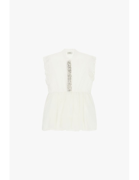 Top com Folhos e Detalhes Decorativos Frontais Dixie