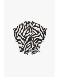 Camicia Fantasia Animalier Con Nodo Frontale Dixie - Vestiti Firmat... 2