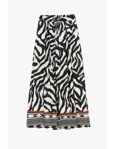 Pantaloni Palazzo Stampa Animalier E Motivo Geometrico Dixie - Vest... 2