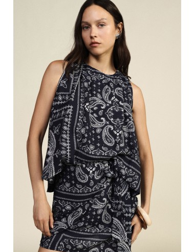 Top Svasato Con Stampa Paisley Patchwork Dixie - Vestiti Firmati Li...