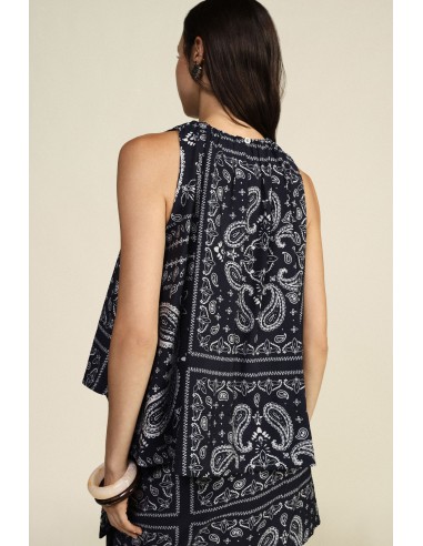 Top Svasato Con Stampa Paisley Patchwork Dixie - Vestiti Firmati Li...