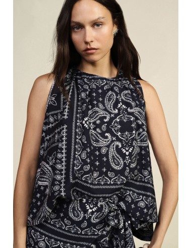 Top Svasato Con Stampa Paisley Patchwork Dixie - Vestiti Firmati Li...