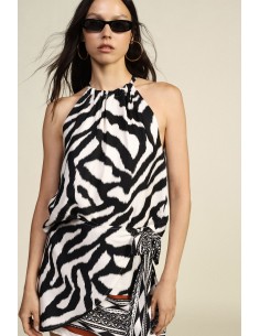 Top Con Spalline Sottili E Stampa Animalier Dixie - Vestiti Firmati...