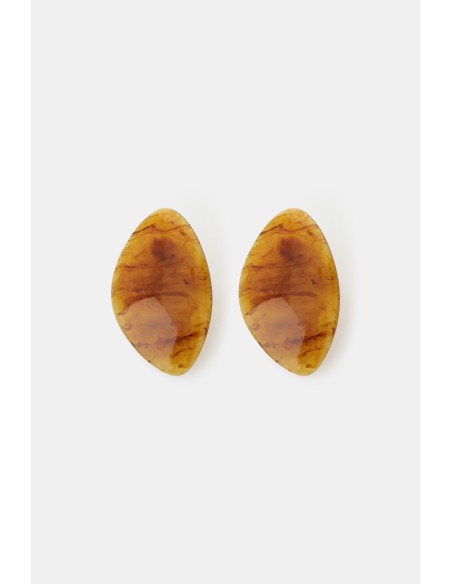 Broche Oval com Efeito de Pedra Marmorizada Dixie