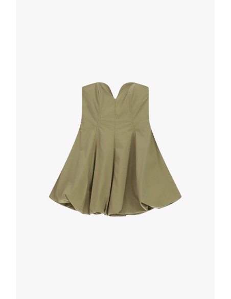 Vestido Curto Bustier Drapeado Sem Alças Dixie