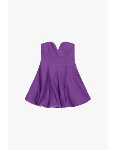 Vestido Curto Bustier Drapeado Sem Alças Dixie