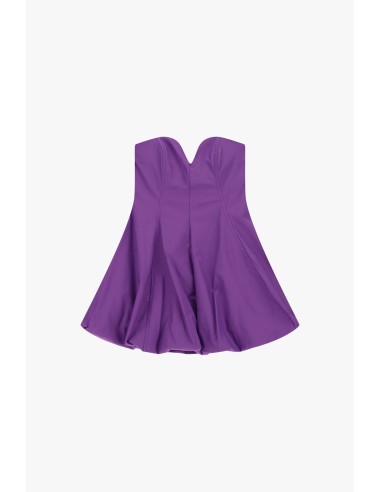 Vestido Curto Bustier Drapeado Sem Alças Dixie