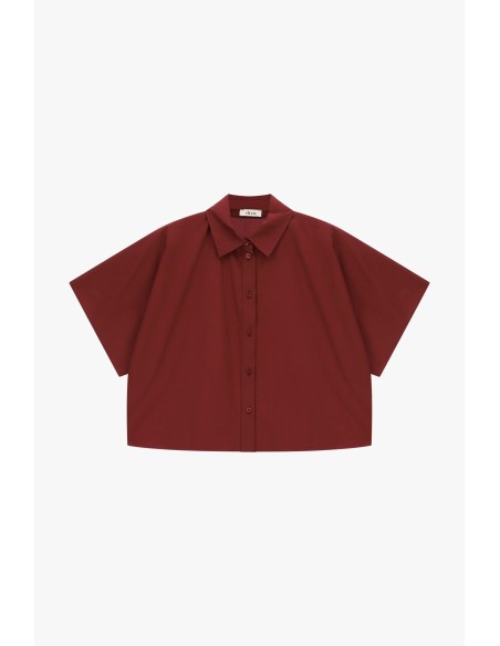 Camisa Cropped Mangas Curtas Corte Boxy Dixie