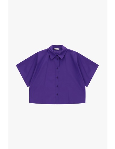 Camisa cropped mangas curtas corte boxy Dixie