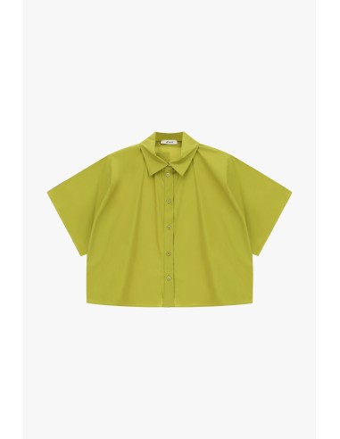 Camisa cropped mangas curtas corte boxy Dixie