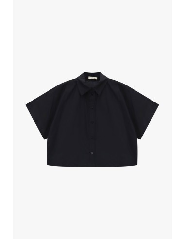 Camisa Cropped Mangas Curtas Corte Boxy Dixie