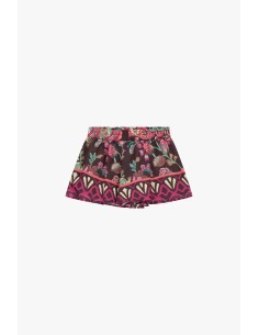 Shorts com estampa floral e cós elástico Dixie