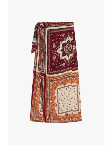 Saia Midi Envelope com Estampa Bandana Dixie