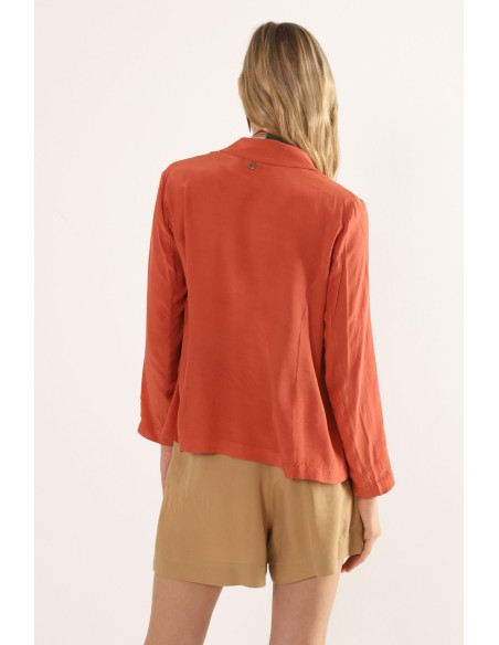 Blazer Fluido Com Lapelas Clássicas Dixie