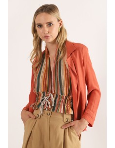 Blazer Fluido com Lapelas Clássicas Dixie