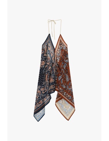 Top com padrão paisley e fecho com cordão Dixie