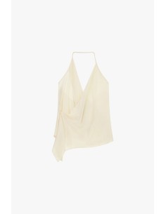 Top Drapeado Com Decote Halter Dixie