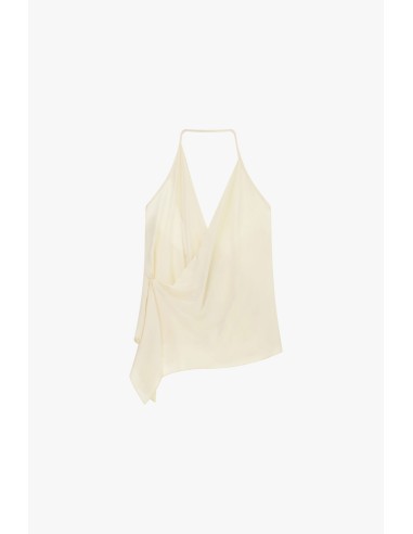 Top Drapeado Com Decote Halter Dixie