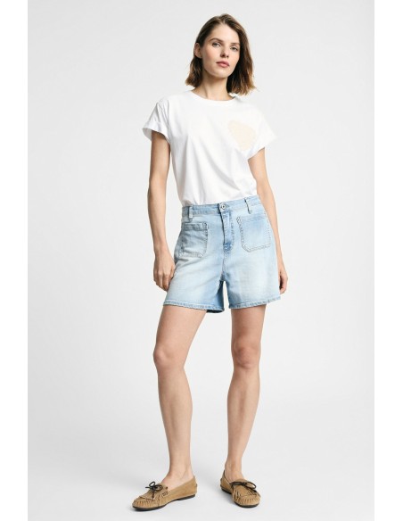 Shorts com bolsos frontais Please