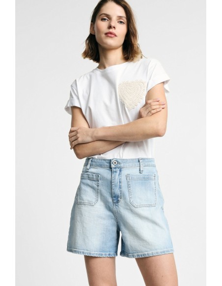 Calções com bolsos frontais Please
