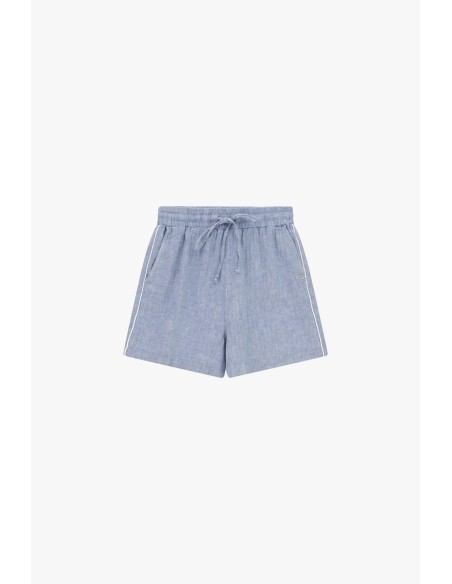 Shorts de corte regular com cordão e bolsos laterais Please