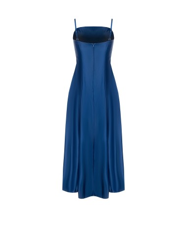 Vestido Midi Godê em Cetim Duchesse com Bolsos Rinascimento