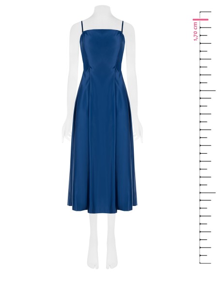 Vestido Midi Rodado em Cetim Duchesse com Bolsos Rinascimento