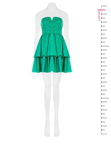Vestido Curto Estilo Boneca Em Algodão Com Corpete Franzido Rinascimento