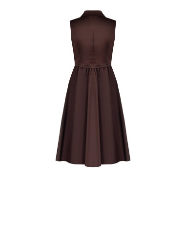 Vestido Midi em Mistura de Algodão Elástico com Bolsos Rinascimento