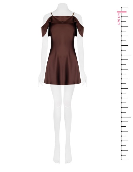 Vestido curto evasê em cetim com alças finas Rinascimento