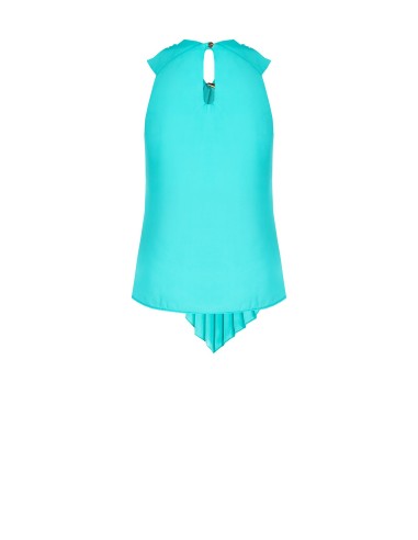 Blusa Cinturada Em Georgette Com Folhos Plissados Rinascimento