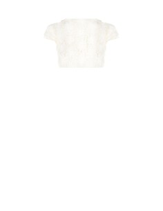 Bolero para os ombros em tule coberto com flores em relevo Rinascimento 2
