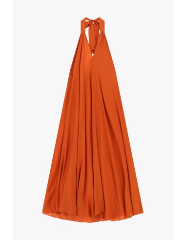 Vestido longo evasê com decote à americana Dixie