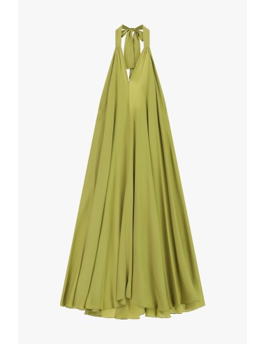 Vestido Longo Evasê com Decote Halter Dixie