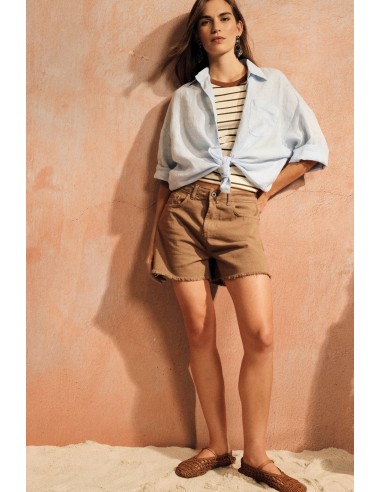 Shorts Regular-Fit com Detalhes Desfiados e Bolsos Dixie