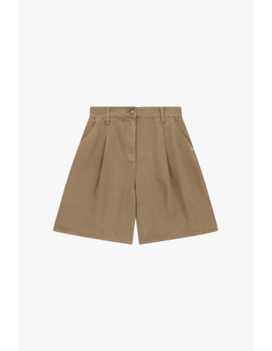 Calções de cintura alta com pences e bolsos laterais Please